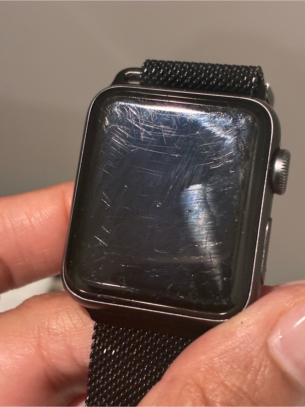 Apple Black Smartwatch Black Mesh Band 38mm series 3 space gray aluminum - Picture 4 of 5